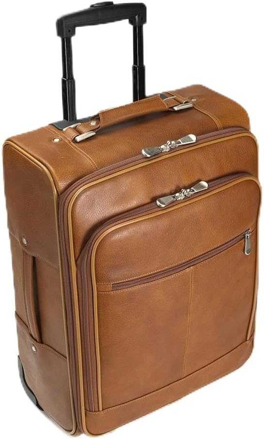 Rolling Leather Laptop Carry On