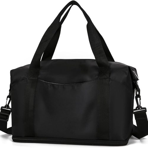 Weekender Bag with Detachable Shoulder Strap and Wet Compartment