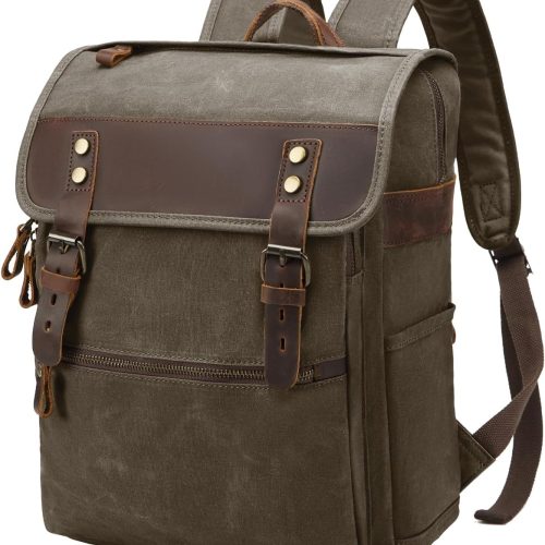 Casual PU Leather Laptop Backpack