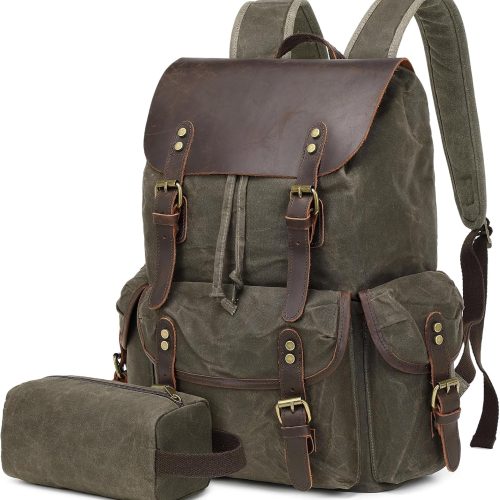 PU Leather Carry On Travel Laptop Backpack