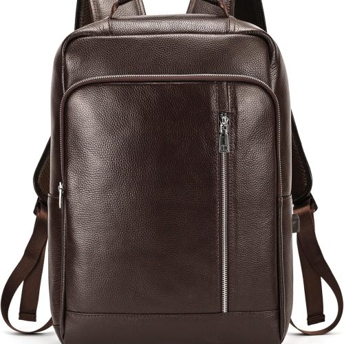 Lightweight Unisex PU Leather Commuter Backpack