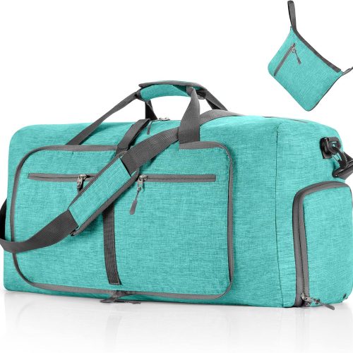 Foldable Travel Duffel Bag with Shoes Compartment and Lightweight Design