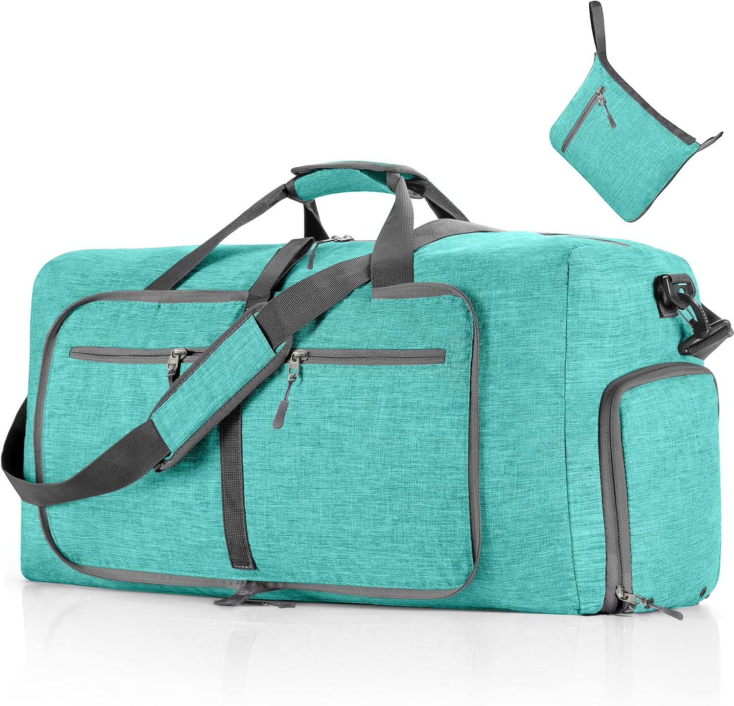 Foldable Travel Duffel Bag with Shoes Compartment and Lightweight Design