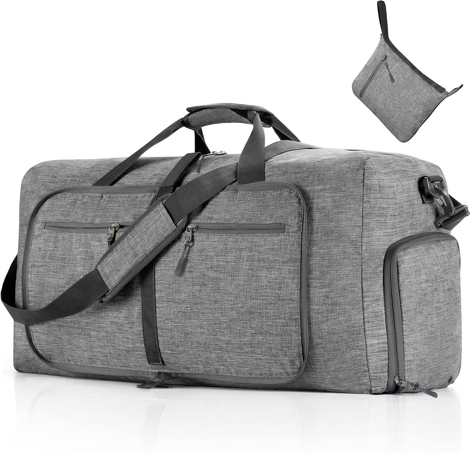 Foldable Travel Duffel Bag with Shoes Compartment